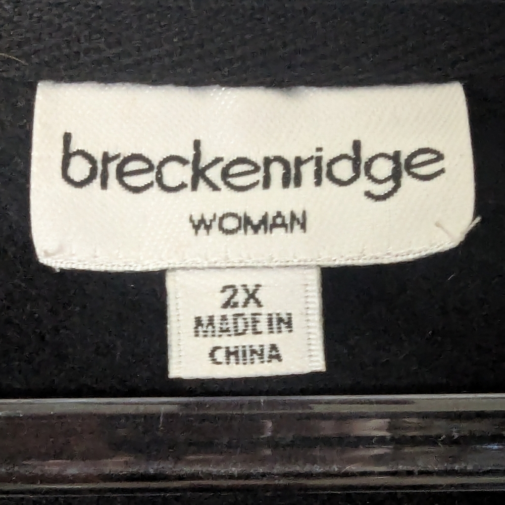 Breckenridge 2X Fall Embroidered Cardigan With Pearl Snap Closures & Pockets - Picture 3 of 15